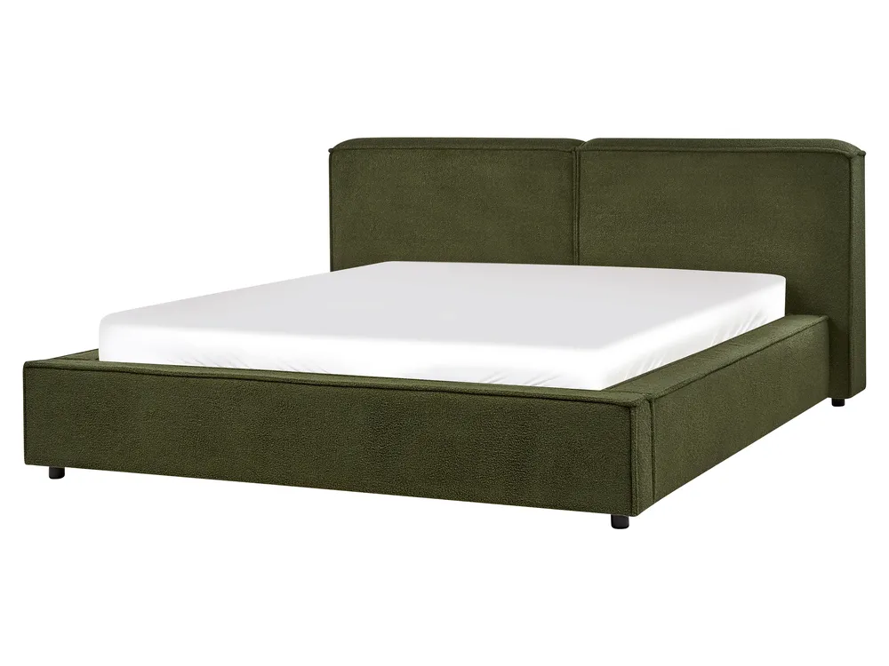 Waterbed Boucle LINARDS 160 x 200 cm (EU King Size) Dark Green_980531