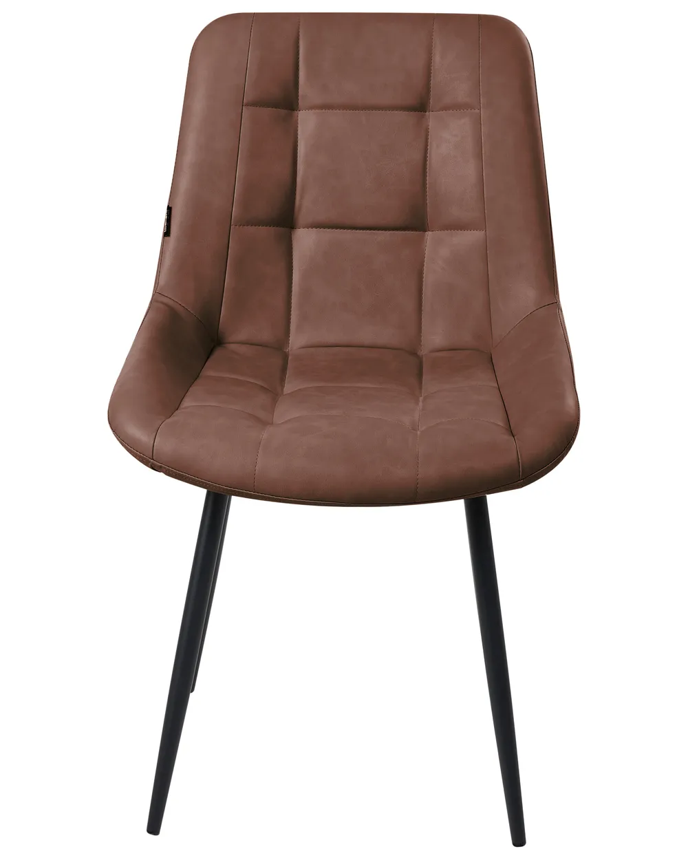 Set di 2 sedie da pranzo MELROSE Pelle sintetica Marrone_1042820