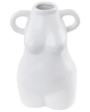 Wazon na kwiaty AIGIO 25 cm Ceramika Biały_845110