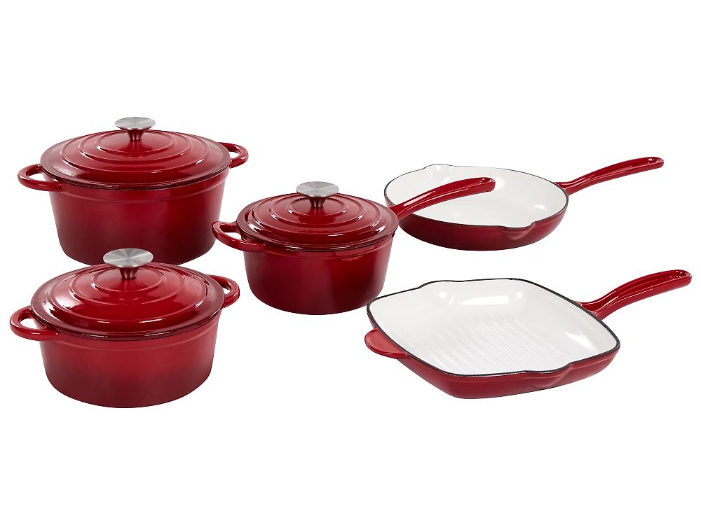 8 Piece Cast Iron Set FEURA Red