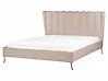 Bed Velvet MIRIBEL 160 x 200 cm (EU King Size) Taupe
