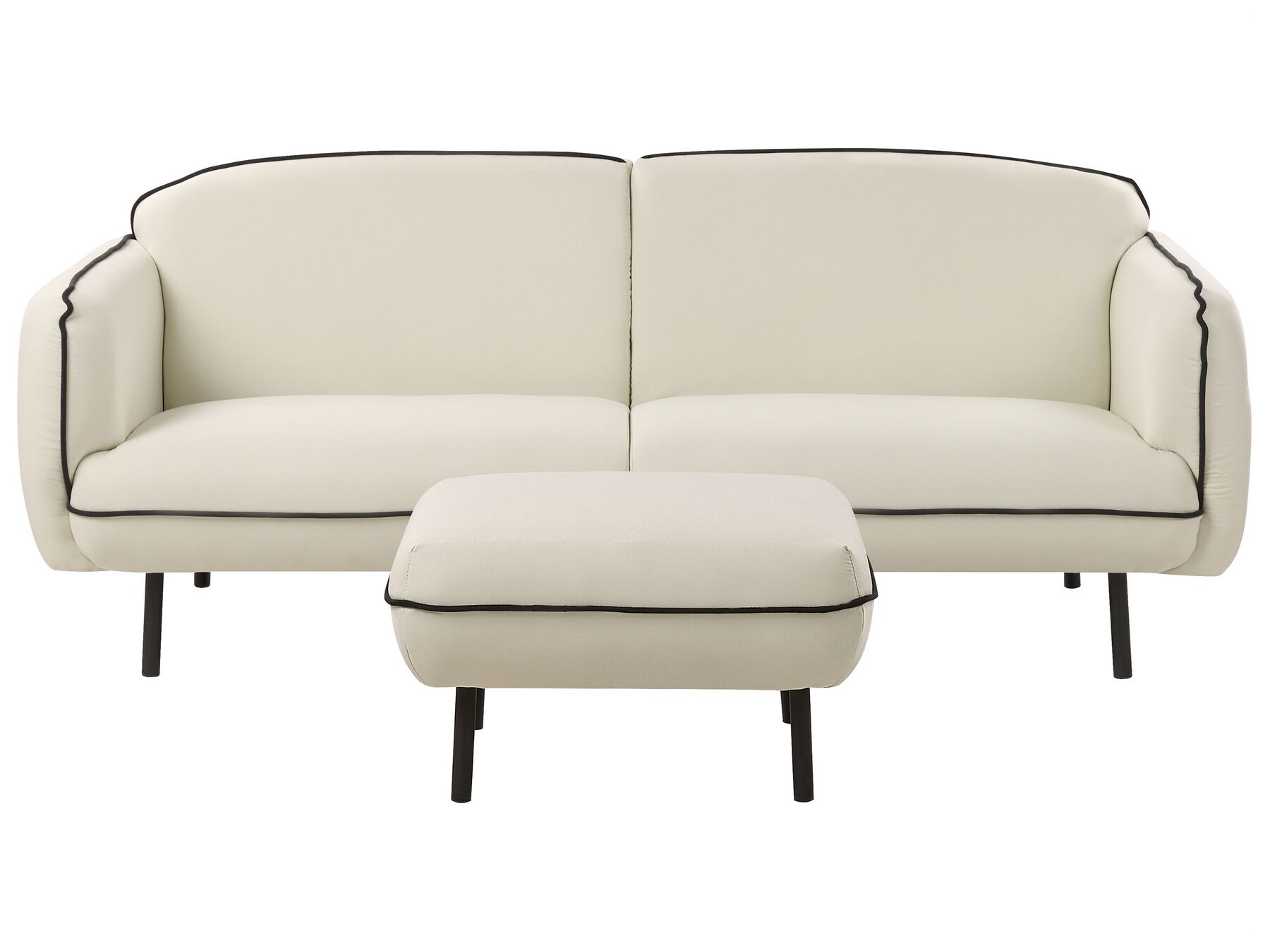 Fabric Sofa with Ottoman Light Beige TONSBERG_927328