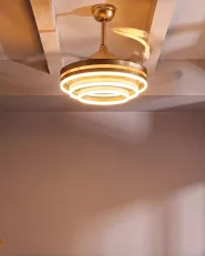 Ceiling Fan with Light AUCILLA with Remote LED Gold_1125732