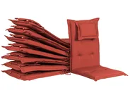 Set of 8 Back/Seat Cushions MAUI 40 x 54 cm Dark Red_769605