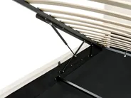 Bett mit Stauraum BLAGNAC Bouclé Cremeweiß 140 x 200 cm_1009268