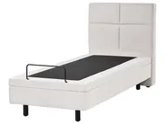 Adjustable Bed Fabric VICEROY 90 x 200 cm (EU Single) Light Beige_1044484