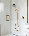 Shower Head and Hose Kit SURIPA 3-function Gold