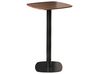 Bárasztal MORELLA Fekete/sötétbarna 60 cm 60 cm