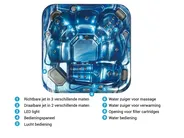 Buiten hottub met LED TULAROSA Blauw_820188