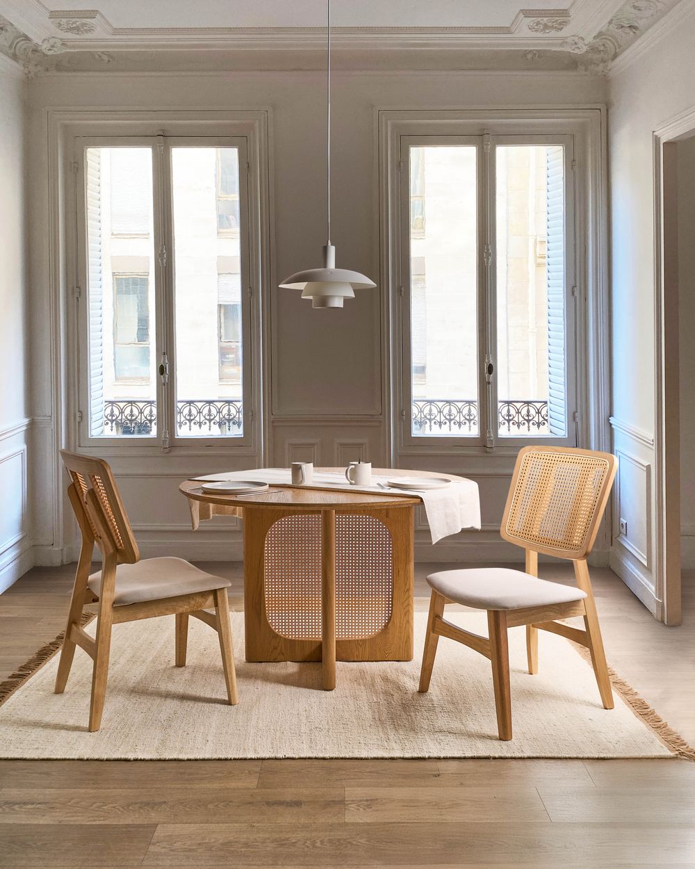 Lot de 2 chaises de salle à manger ALCOVA Bois Marron clair