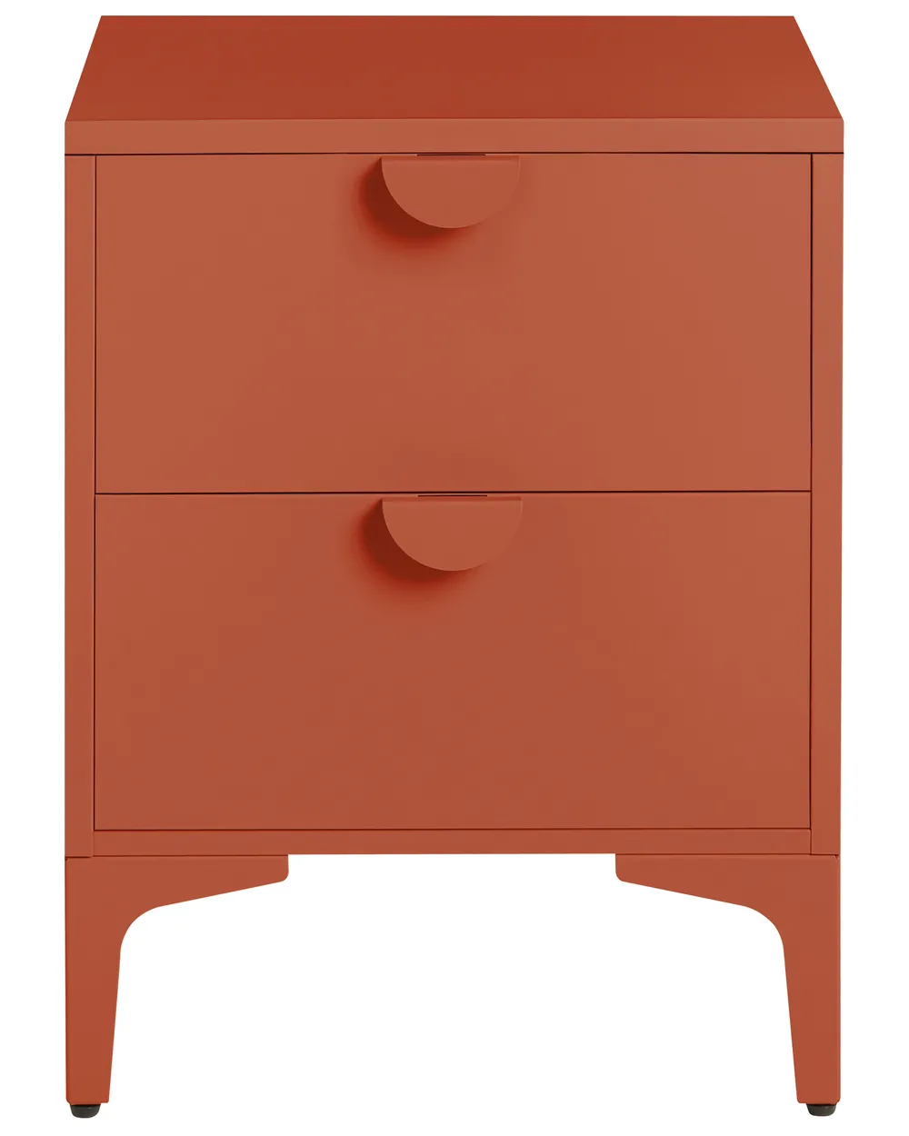 2 Drawer Bedside Table ARDURA Metal Golden Brown_1077756