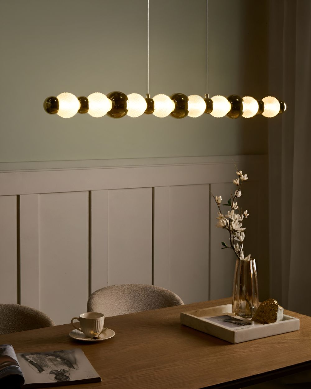 LED Hängelampe SORA Glas Gold