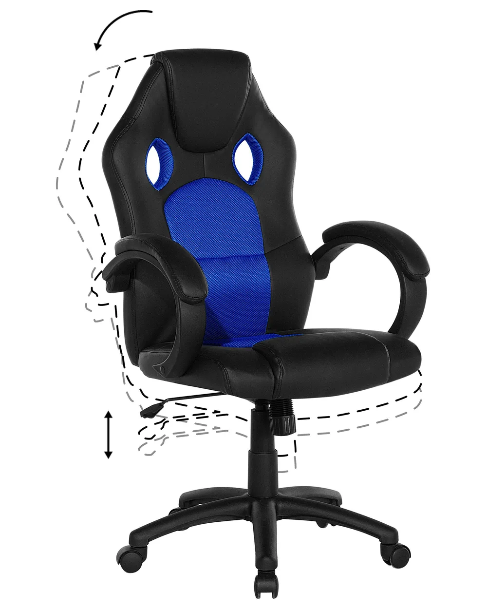 Sedia da ufficio FIGHTER Pelle sintetica Blu marino_756151