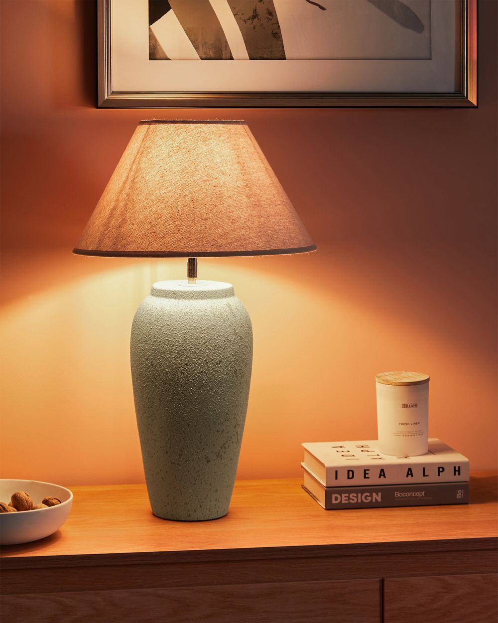 Lampe à poser AMBLO Céramique Blanc cassé