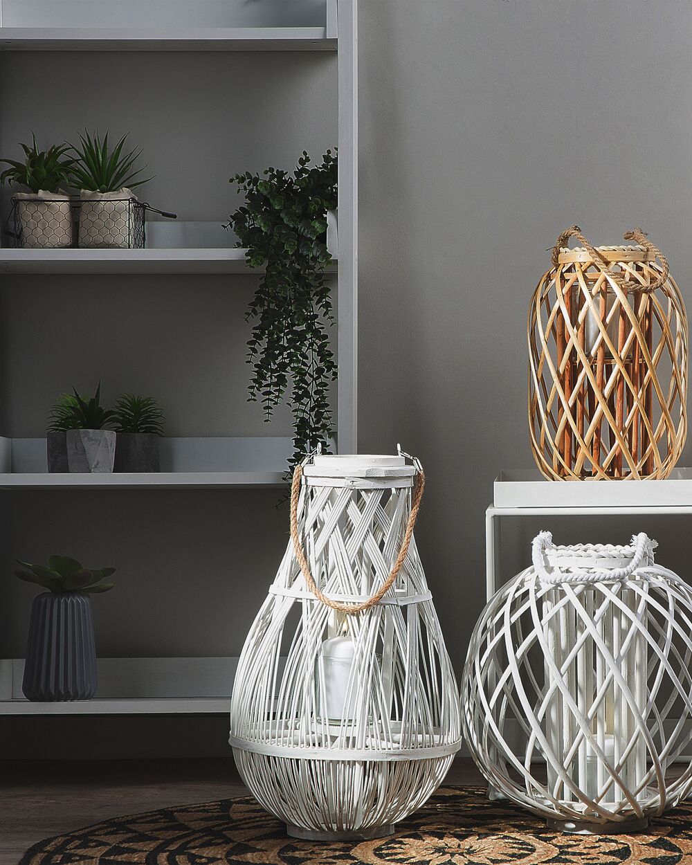Lanterna TONGA 77 cm Bambù Bianco