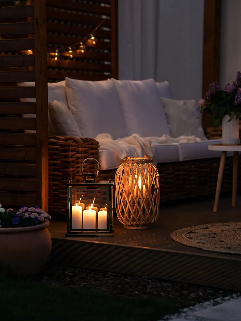 Lampion MAURITIUS 40 cm Wierzba Naturalny_823535
