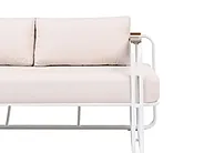 Garden Lounge Set with Table and Ottoman 3 Seater CAMEROTA  Metal White_1159162
