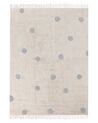 Dětský bavlněný koberec 140 x 200 cm béžový/šedý DARDERE_906595