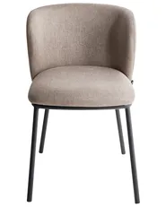 Set of 2 Dining Chairs MINA Fabric Taupe_957033
