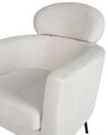 Fauteuil en tissu blanc SOBY_875199