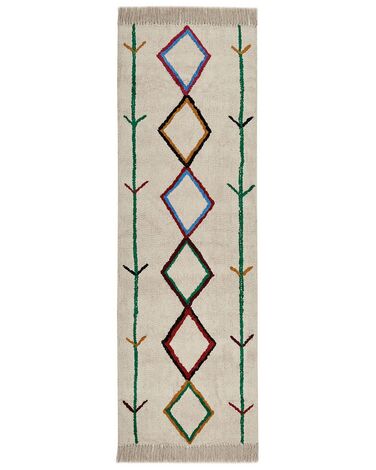 Bavlnený koberec 80 x 230 cm béžový CETMI