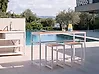 Garden Bar Set 2 Seater AVETRANA Metal Brown/ White