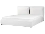 Ottoman Bed BAJONNA Velvet Off-White 180 x 200 cm (EU Super King)_871316