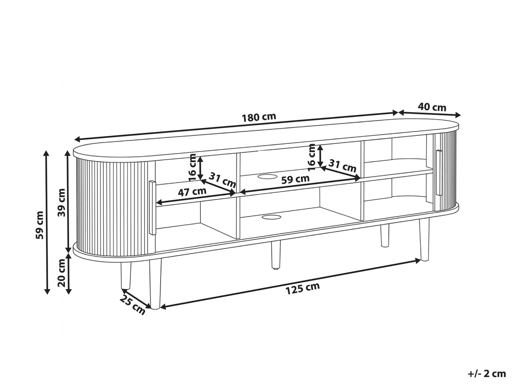 TV Stand SORELL Dark Brown_1166792