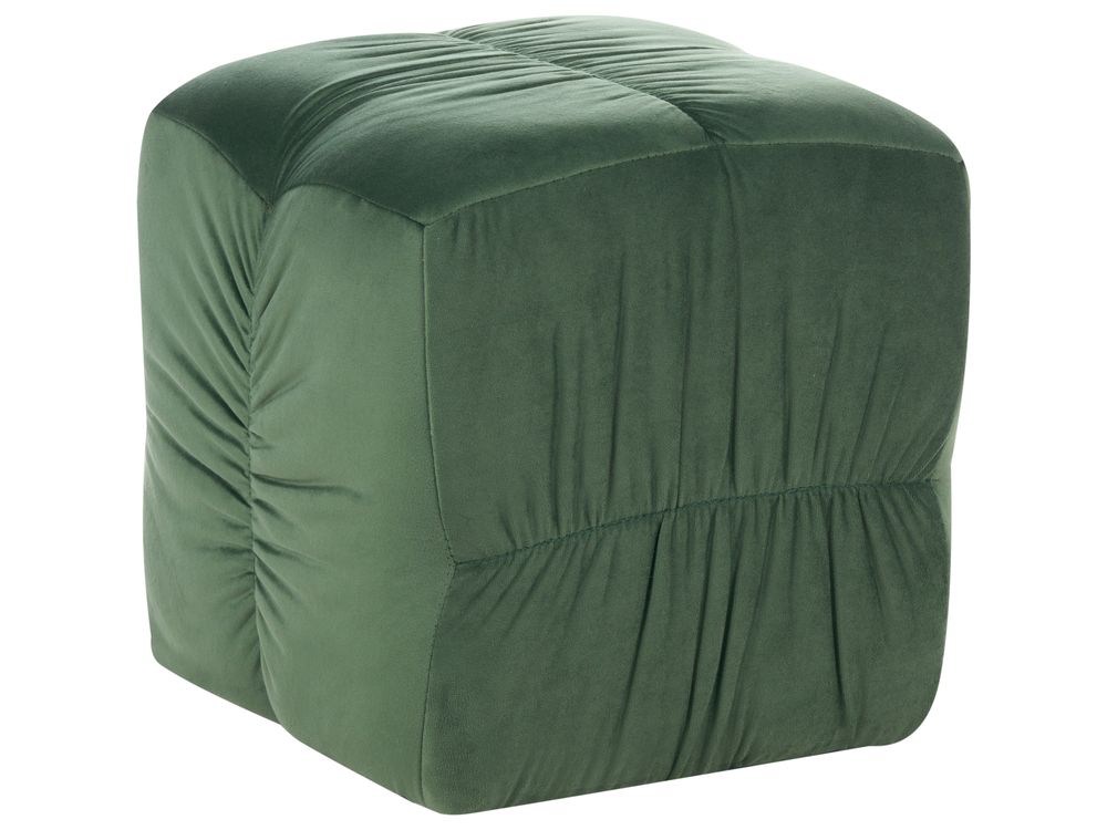Pouffe TURLEY Velvet Dark Green