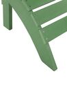 Záhradná stolička s podnožkou zelená ADIRONDACK_809564