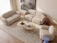 Sofa 3 Seater JULE Boucle Beige_1172521