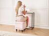 Velvet Footstool with Storage Pastel Pink LORETTO_933958