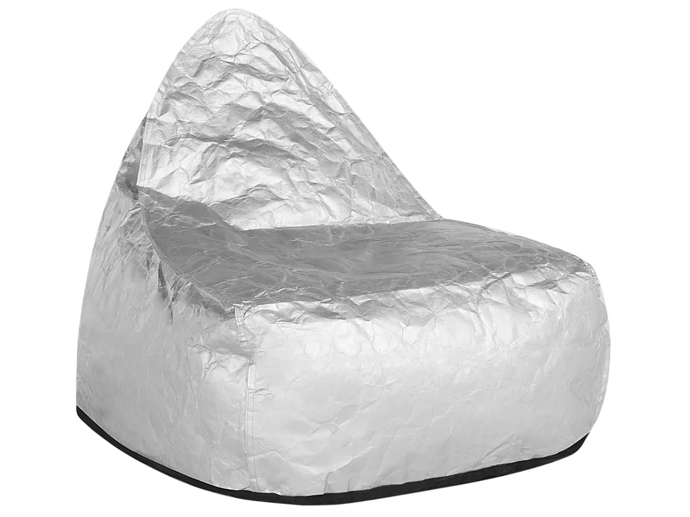 Fotel worek 200 L DROP 63 cm 75 cm Srebrny