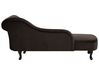 Chaise longue de terciopelo marrón oscuro derecho NIMES_697634