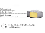 Ležadlo s poduškou AMELIA Kov Svetlosivá_991669