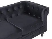 Divano 3 posti CHESTERFIELD Velluto Nero_1065198