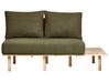 2 Seater Boucle Sofa with Table Dark Green SALO_932539