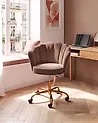 Desk Chair MONTICELLO Velvet Brown