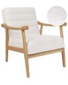 Fauteuil en bouclé blanc LEKNES_927222