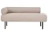 Left-Hand Chaise Longue MIRMANDE Fabric Light Brown