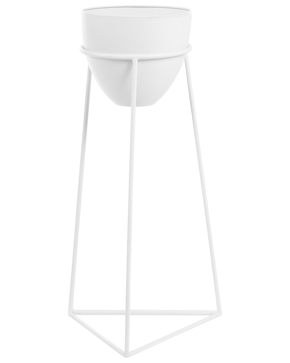 Elevated Plant Pot LIPARIS 30 cm Metal White