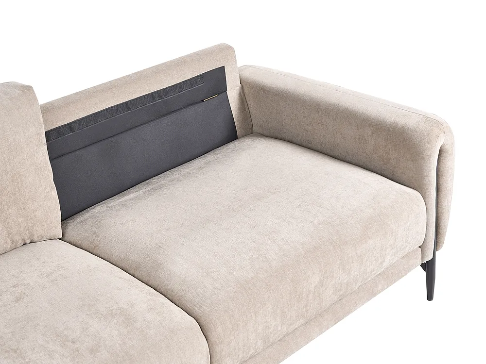 Sofa 3-Sitzer SKARO Chenillegewebe Beige_1156627