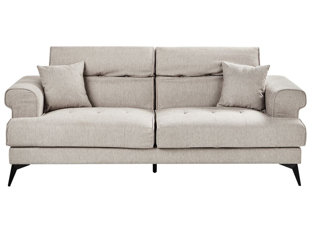 Sofa 3-Sitzer SKIVE Stoff Taupe