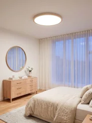 Plafonnier à LED VELORA Avec télécommande Avec variateur Marron clair_1167903