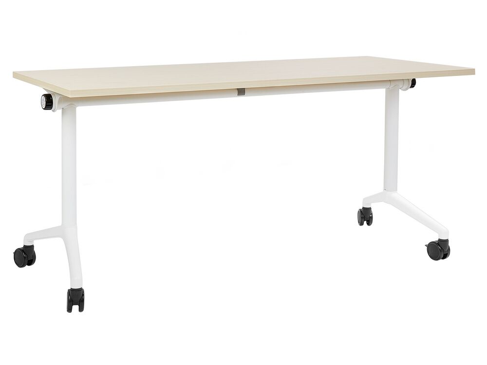 Scrivania pieghevole CAVI 160 cm 60 cm con ruote Marrone chiaro