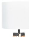 Lámpara de pie de madera de pino clara/blanco/negro 149 cm BLUFF_823060