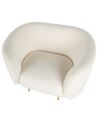 Fauteuil en tissu bouclé blanc LOEN_830991