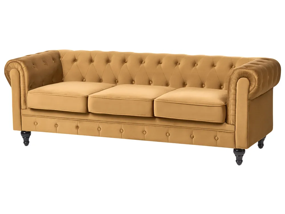 Divano 3 posti CHESTERFIELD Velluto Oro_1041524