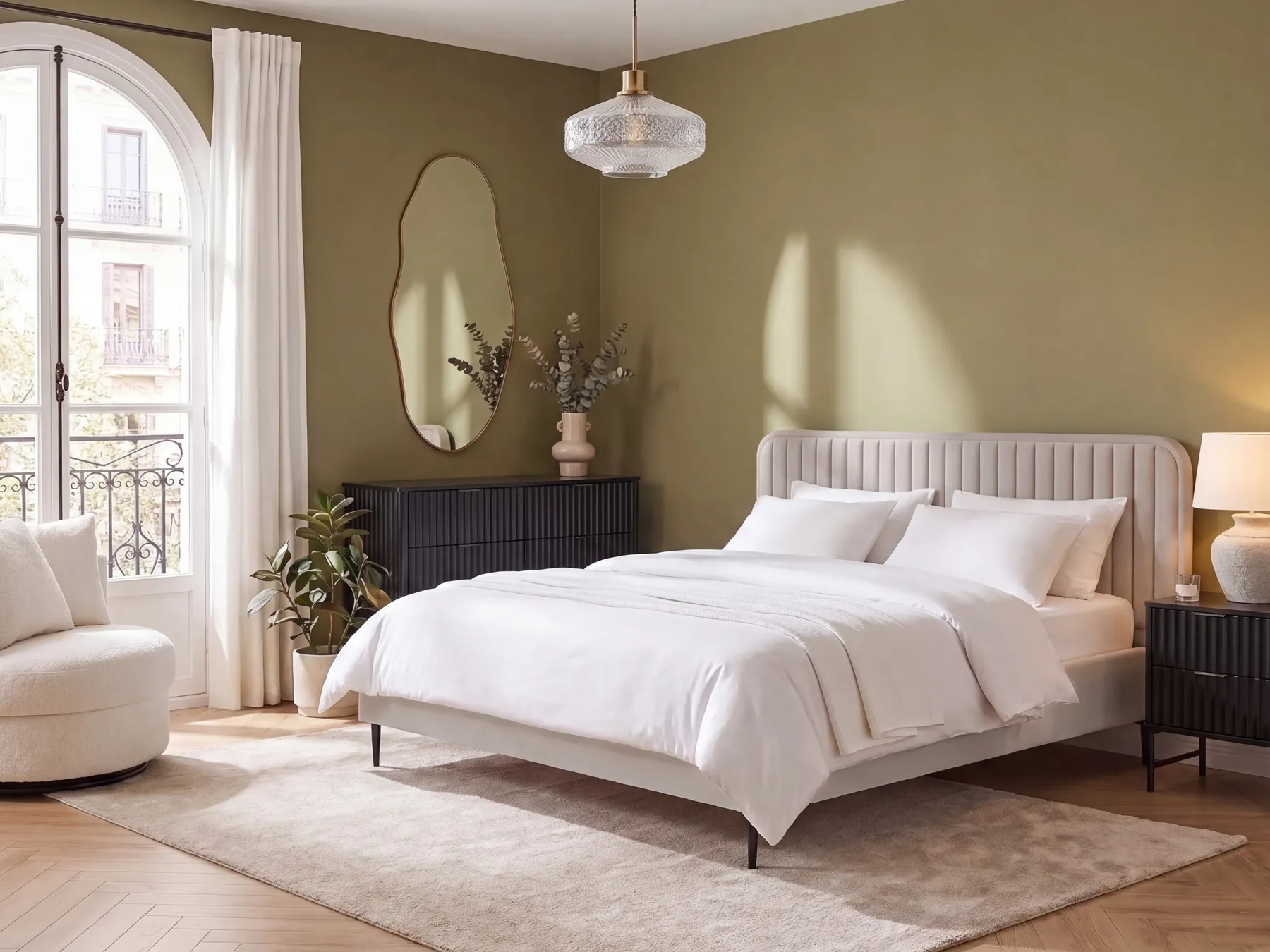 Bed Velvet BRIN 180 x 200 cm (EU Super King) Beige_942078