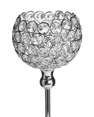 Świecznik ESTERNAY 27 cm Metal Srebrny_788883